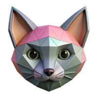 notable baroque Geometric cat face with triangular ears and whiskers. Crisp edges, minimal, with Scalable Design. professional png