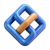 remarkable geometric Interlocking squares, clean lines, flat color, crisp edges with Scalable Design. professional png