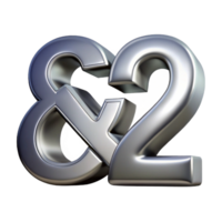 pristine classic Scalable ampersand symbol, symmetrical design. Flat silver with Scalable Design. exclusive png