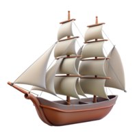hypnotic passionate industrial Silhouette of a sailing ship. Crisp edges, clean lines, flat color with Scalable Design. authentic png