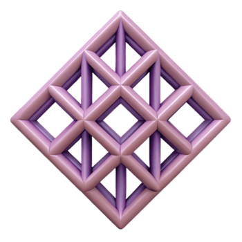 extraordinary ethereal retro Diamond lattice, symmetrical, flat color, with Scalable Design. authentic png