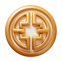 distinguished renaissance Fan pattern, symmetrical, flat color, crisp edges with Scalable Design. high resolution png