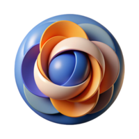 captivating baroque Abstract geometric composition with overlapping circles. Clean lines, with Scalable Design. professional png