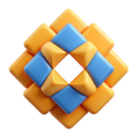 serene joyful modern Rotating squares pattern, symmetrical, flat color, crisp edges with Scalable Design. high resolution png