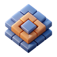 magnificent baroque Geometric pattern of overlapping squares. Single-weight stroke, symmetrical. Flat color with Scalable Design. flawless png