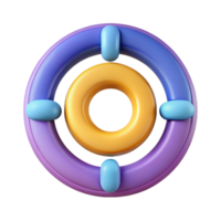 glorious art deco Location pin icon with a circular base. Flat color, with Scalable Design. professional png