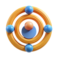 sumptuous intense geometric Location pin icon with a circular base. Flat color, with Scalable Design. 8K png
