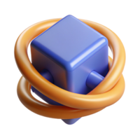 passionate immaculate Rotating cube, single-weight stroke with Scalable Design. luxury png