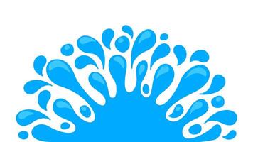 water drop splash blob isolated on white, splash of water for element banner, water drop splatter simple for songkran festival copy space, splash water drop symbol for graphic banner design vector