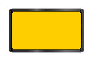 yellow square emblem notice isolated on white background, empty warning sign template, blank triangle emblem notice for warning sign, logo, symbol and text, illustration for design copy space vector