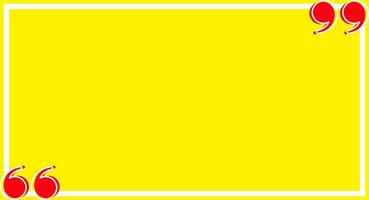 banner frame yellow with red quotation symbol, quote box frame simple and cute, quote boxes for template design text info, speech bubble square frame and bracket red for copy space, commas frame vector