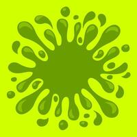 water drop lemon green juice splash shape, water blob green apple flat isolated on bright green, green tea water splash expose, aloe juice drop for banner, lime juice splatter flow for graphic vector