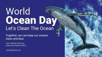 World Ocean Day template