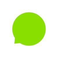 circle speech bubble for message talk and copy space text, green speech bubble isolated on white, label speech bubble bright green, template dialog speech sign of communication vector