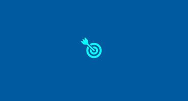 target shooting arrows sign on blue background, goal of success concept, modern arrow dart for goal target, target arrow for strategy marketing logo, business successful modern symbol, arrow focus vector