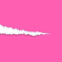 paper pink with tear marks for banner copy space, paper rip torn pink square background, paper with edge tear, sheet paper card rip for advertising message text, pink notepaper memo torn texture vector