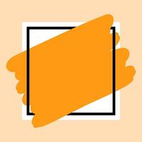 orange banner fashion frame for sale text background advertising, banner frame with orange color brush paint for copy space, graphic frame and brush art paint orange color for headline text vector