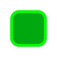 button square shape green for buttons games play isolated on white, green modern buttons square simple, square button green flat style icon sign for applications, buttons square for website or app vector