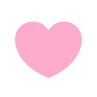 heart shape pastel pink isolated on white background, heart-shaped flat icon symbol, pink heart shape for decoration valentine's card, heart shape simple shape vector
