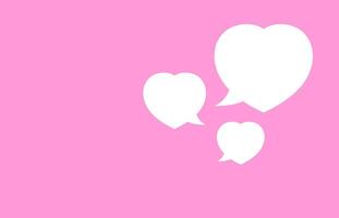 speech bubble heart shape white for background copy space text, template valentine card with heart shape soft pink pastel, speech bubble heart frame for love card, dialog speech paper in heart shape vector