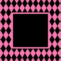 banner pink black rhombus pattern for a background, black pink frame for cosmetics banner background, black pink in pattern diamond rhomb shape, copy space vector