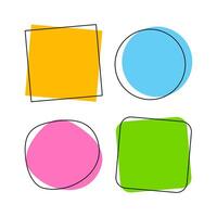 speech bubble for message talk and copy space text, colorful speech bubble isolated on white, label speech bubble red yellow blue and green, template dialog speech sign of communication vector