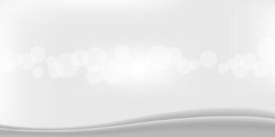 bokeh soft grey for background banner and copy space, bokeh bright grey with graphic curve wave for banner, smooth and soft white grey modern for wallpaper vector