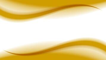 gold soft wave shape graphic on white background, abstract golden graphic smooth shape for banner copy space, blurred gradient gold wavy swirl soft effect, beautiful gold wave curve for backdrops vector