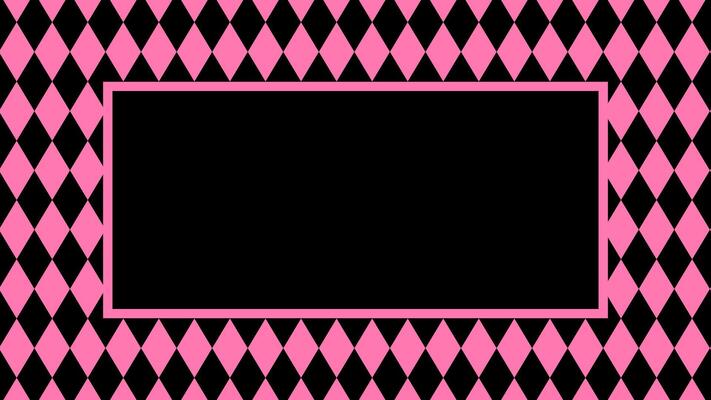 banner pink black rhombus pattern for background, black pink frame for cosmetics banner background, black pink in pattern diamond rhomb shape