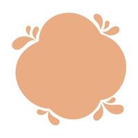 blob shape brown pastel soft for banner copy space, aqua background, cocoa brown milk blob splash on white, water blobs droplet wave shape for banner, milk blob graphic vector