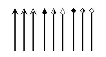 arrow vertical line set isolated on white, lines and arrows indicate the dimension of the drawing, arrowhead black on a line vertical, arrow line for dimension scale, clip art vertical line arrow vector