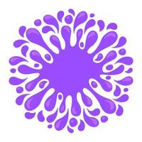 purple splash grape juice isolated on white for background, graphic water blob pattern for design banner of vine packaging, illustration grape juice splash purple drop vector