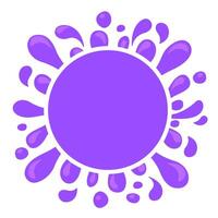 purple splash grape juice and circle for copy space background, graphic water blob for design banner of vine packaging, grape juice splash purple drop, water blob splash flow vector