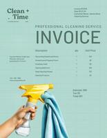 cleaning service invoice template design ideas