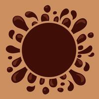 chocolate brown splash blob for banner background, drop brown liquid splash, icon splashing chocolate blob shape vector