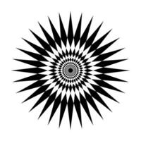 star shape swirl isolated on white background, radius art line star swirl and cycle wave, optical line wave twirl black circle, dynamic motion curve of lines flowing wave, lines wave shaped star vector