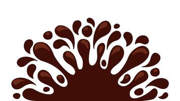 chocolate brown splash blob, drop brown liquid vector