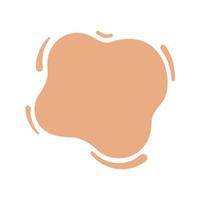 blob shape brown pastel soft for banner copy space, aqua background, cocoa brown milk blob splash on white, water blobs droplet wave shape for banner vector