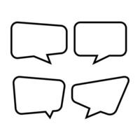 speech bubble isolated on a white background, speech balloon square sign vector