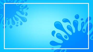 water drop splash blob on blue background, splash of water for element banner frame, water drop splatter simple for songkran festival copy space template, splash water drop symbol for graphic banner vector