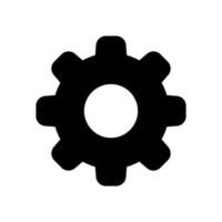 circle cog for mechanization icon vector