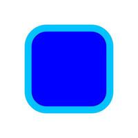 button square shape blue for buttons games play isolated on white, blue modern buttons square simple, square button blue flat style icon sign for applications, buttons square for website or app symbol vector