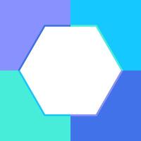 hexagon white space on purple blue color for banner, hexagon shape white template on pastel soft color for copy space, empty white on pastel square frame, background multicolor for advertising vector