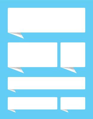 paper white label for speech bubble isolated on white, banner white with paper label style, speech paper style for talk text, paper label dialog chatting graphic for message sticker, speech text frame