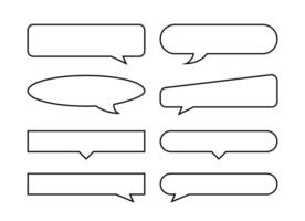 speech bubble horizontal line shape on white, many horizontal frame speech bubble shape, dialog box balloon of text title, discussion chat symbol of banner copy space, balloon speech for talk vector