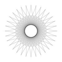 line star shape swirl isolated on white background, radius art lines star swirl and cycle wave, optical line wave twirl black circle, dynamic motion curve of lines flowing wave, lines wave shape star vector