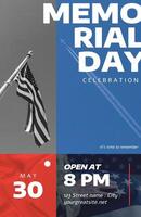 Memorial Day Celebration Poster template