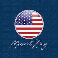 Blue Simple Memorial Day Instagram Post template