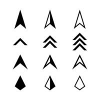 icon arrow set isolated on white, collection arrow cursor symbol for element design, cursor arrow icons black color, arrow symbol for a pointer signs vector