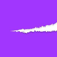 paper purple with tear marks for banner copy space, paper rip torn purple square background, paper with edge tear, sheet paper card rip for advertising message text, purple notepaper memo vector